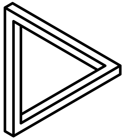 Penrose Triangle Coloring Page